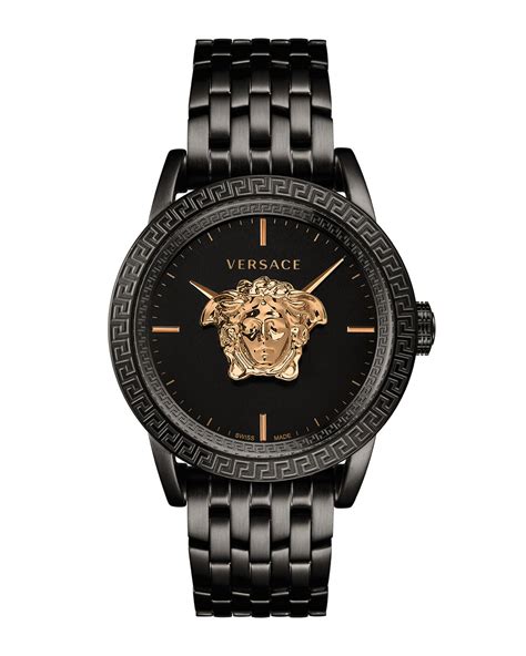 versace black diamond watch|men's gold Versace watch.